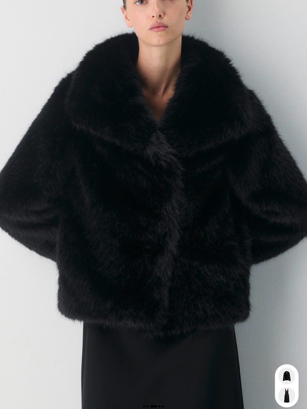 Aritzia Black St Moritz Faux-Fur Jacket